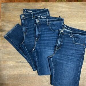 3 Pairs of American Eagle Slim Straight Jeans